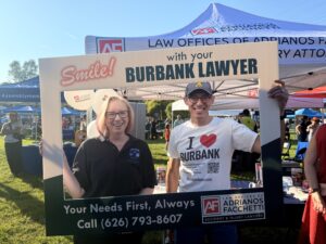 Burbank rideshare accident lawyer at community event – Law Offices of Adrianos Facchetti