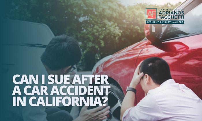 can i sue after a car accident in california