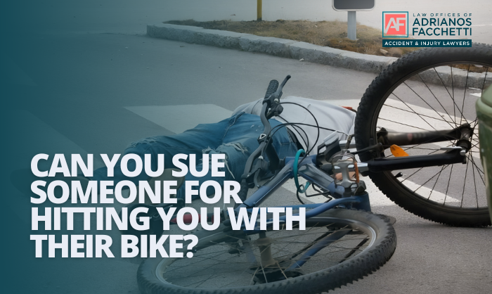 can you sue someone for hitting you with their bike