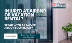 Injured guest at an Airbnb vacation rental in Los Angeles seeking help after an accident.
