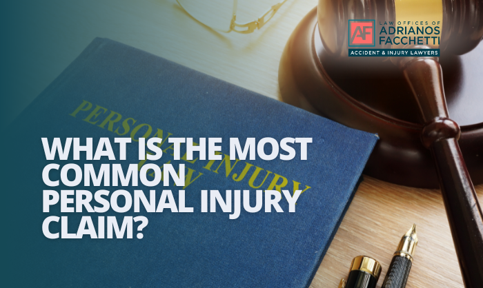 Personal injury law book and gavel with Law Offices of Adrianos Facchetti logo, representing the most common personal injury claims in Burbank, California.