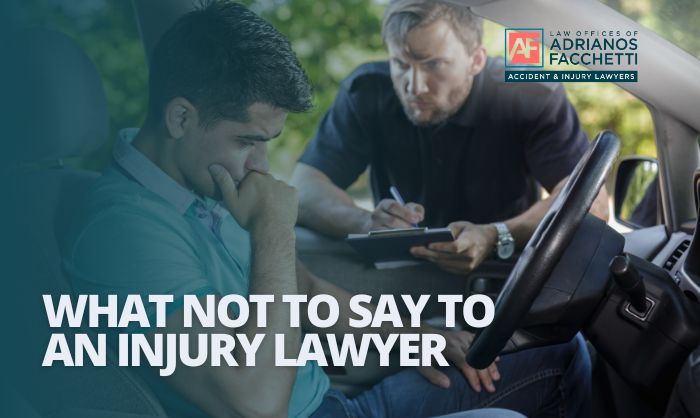 A man reflects after an accident while being questioned, highlighting the importance of choosing your words carefully during legal and insurance conversations