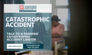 Pomona catastrophic accident lawyer offering free consultation to a concerned family at the hospital, Law Offices of Adrianos Facchetti