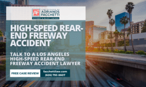 Los Angeles high speed rear end freeway accident lawyer hero image