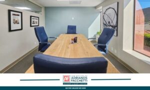 Conference room at the Law Offices of Adrianos Facchetti a Los Angeles personal injury law firm