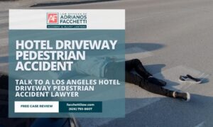 Injured Pedestrian Lying In Hotel Driveway After Car Accident In Los Angeles