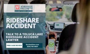 Adrianos Facchetti, Toluca Lake Rideshare Accident Lawyer, Reviewing An Uber And Lyft Injury Claim With A Client In The Los Angeles Area.