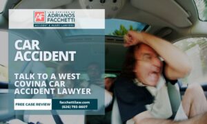 West Covina Car Accident Lawyer Adrianos Facchetti, West Covina Car Accident Lawyer, Reviewing An Injury Claim With A Client Hurt In A San Gabriel Valley Car Accident.