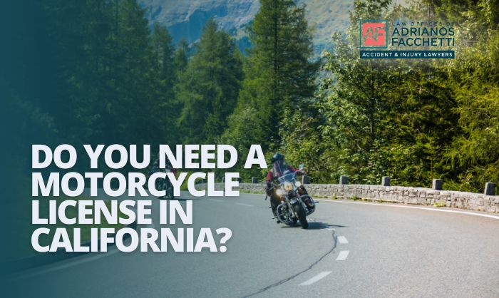 Motorcycle rider in California learning about motorcycle license requirements