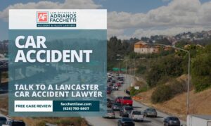 Adrianos Facchetti, Lancaster car accident lawyer, reviewing a crash injury claim involving SR-14 Antelope Valley Freeway and SR-138 Pearblossom Highway collisions in Lancaster, California.