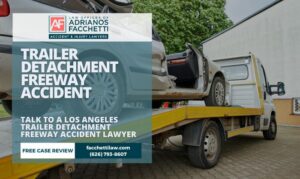 Adrianos Facchetti, abogado especializado en accidentes de desprendimiento de remolques en autopistas de Los Ángeles, revisa una reclamación por lesiones a múltiples partes relacionada con un choque desprendido de un remolque en una autopista del área de Los Ángeles que provocó un choque en cadena.