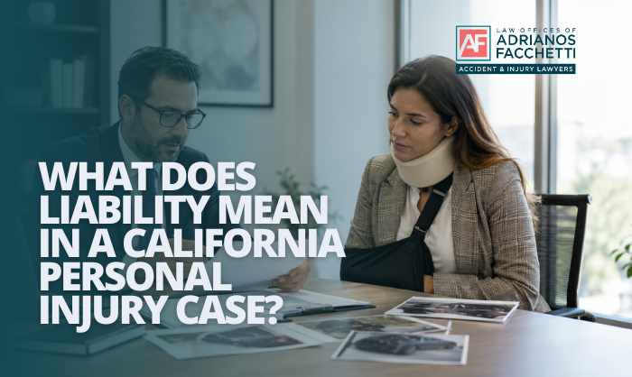 Personal injury attorney reviewing accident documents with an injured client in California.