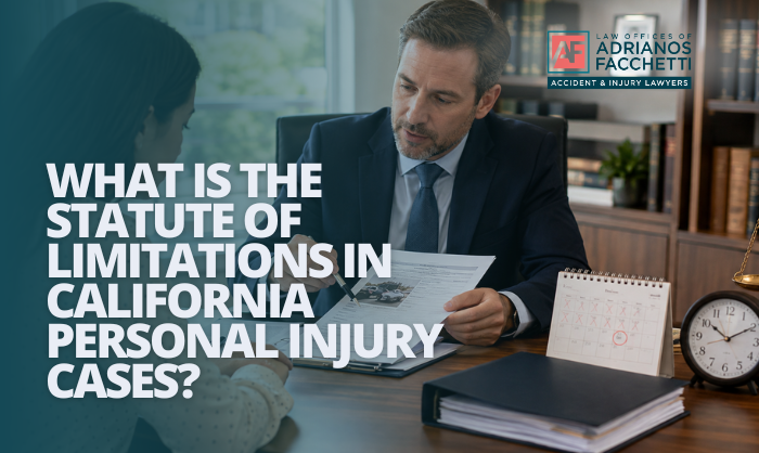 Attorney reviewing California personal injury statute of limitations deadline with client