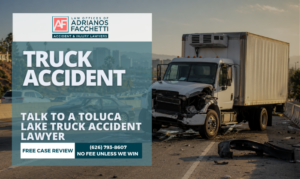 Toluca Lake Truck Accident Lawyer Toluca Lake Truck Accident Lawyer Featured Image Showing A Damaged Commercial Truck After A Serious Crash With A Free Case Review Offer.