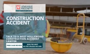 West Hollywood Construction Accident Lawyer West Hollywood Construction Accident Lawyer Near Me Featured Image Showing A Construction Worker Injury Scene With A Free Consultation Offer.